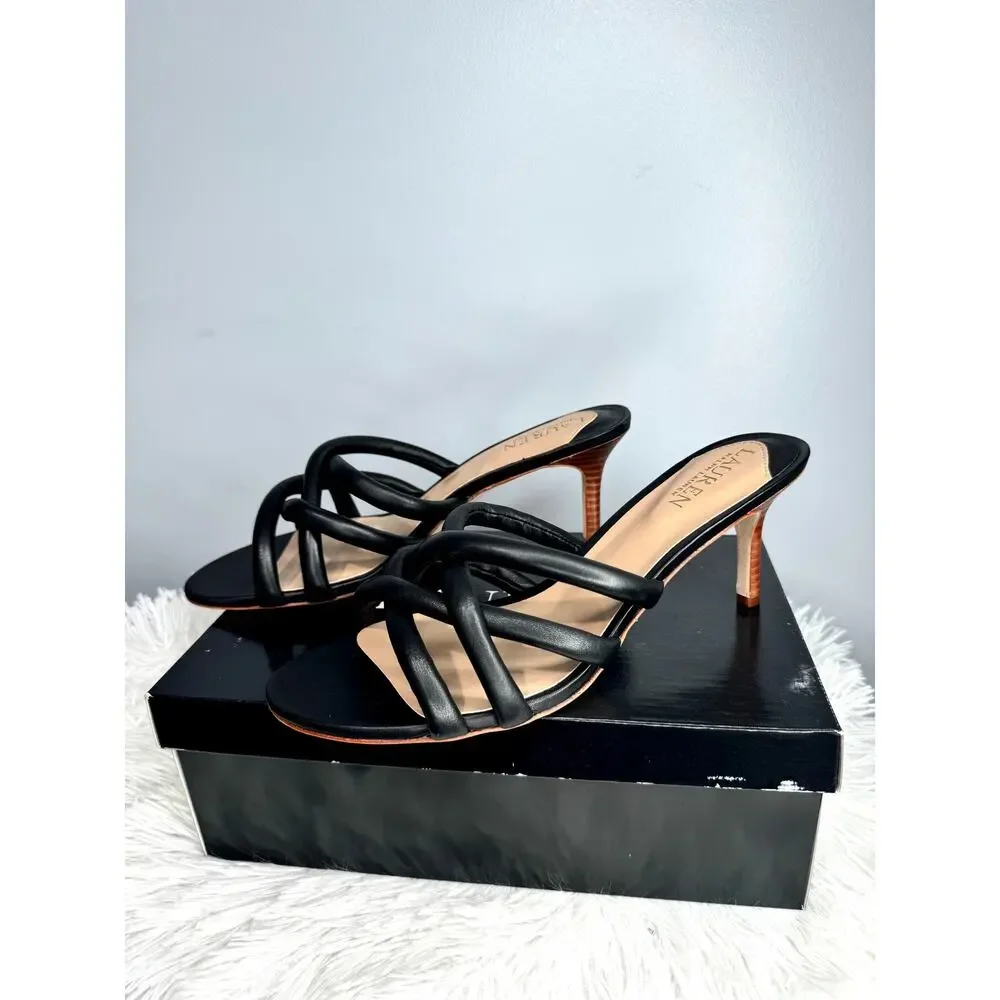 LAUREN RALPH LAUREN Liliana Sandals Black Size 9.5 NEW - Picture 6 of 9